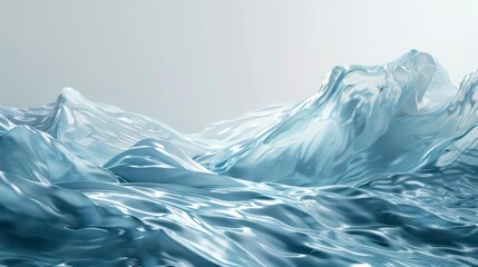 Wall Mural - dynamic wave of clear water flowing gracefully