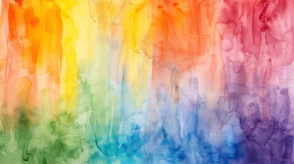 Wall Mural - abstract rainbow watercolor background