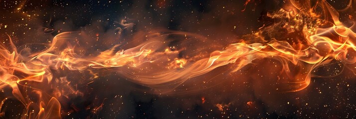 Wall Mural - fire flames background