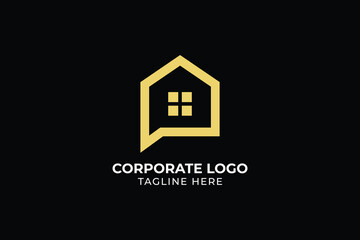 Poster - Modern Home Real estate logo Usable for Construction Architecture Building Logo Design