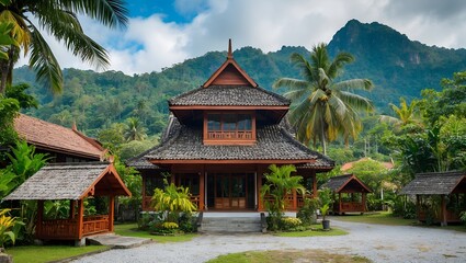 buddhist temple in the mountains