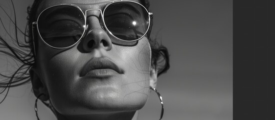 Close-up Portrait of a Woman Wearing Sunglasses