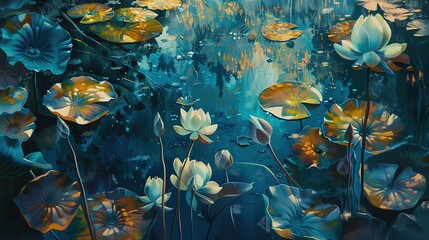 Poster - Water Lily Pond