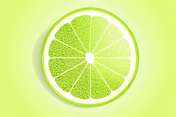 Wall Mural - slice of lime made by midjourny