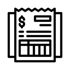 Wall Mural - invoice line icon