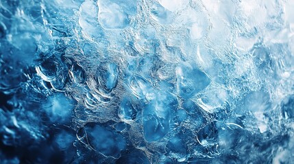 Wall Mural - Ice texture with smooth, translucent layers and subtle blue tones