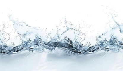 Wall Mural - Water Splash with White Background