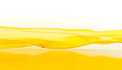 Poster - Abstract Yellow Liquid Wave Background