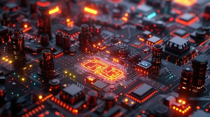 Poster - Circuit Board Close-up
