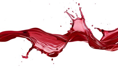 Canvas Print - Red liquid splash on white background