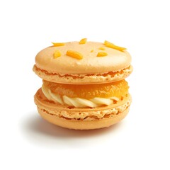 Canvas Print - Orange Macaron with Cream and Orange Pieces