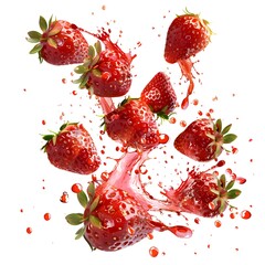 Wall Mural - Strawberry Splash