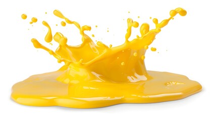 Canvas Print - Yellow Liquid Splash