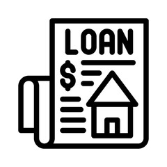 Wall Mural - loan line icon