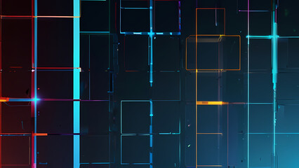 Wall Mural - futuristic abstract background with squares as the central theme