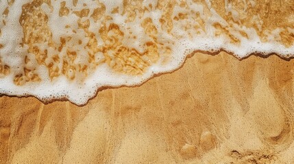 Sticker - Top view of sandy beach texture