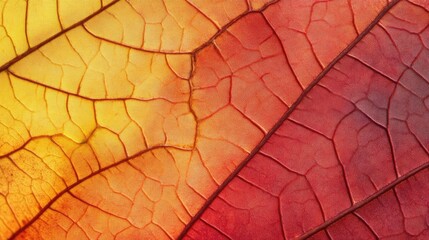 Wall Mural - Macro background of colorful autumn dry leaf