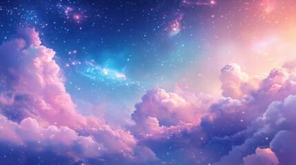 Poster - Ethereal Dreamscape of Sparkling Stars
