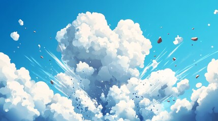 Aufkleber - Cartoon Cloud Explosion