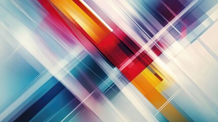 Poster - abstract geometric background with intersecting lines and bright colors, perfect for dynamic and mod