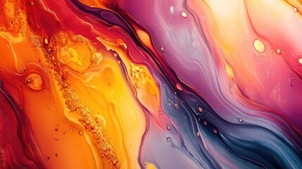 Poster - Abstract liquid marble background with vibrant colors and fluid shapes, ideal for artistic projects