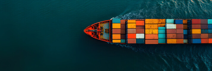 Barge Loaded with Shipping Containers at Port