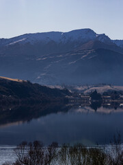 Wall Mural - Beautiful mountain range view around Lake Hayes, New Zealand.