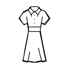 Wall Mural - dresses day and casual line icon vector. dresses day and casual sign. isolated contour symbol black illustration