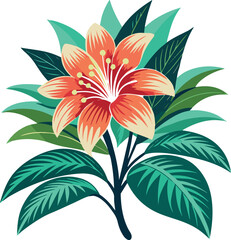 Wall Mural - tropical flower clip art