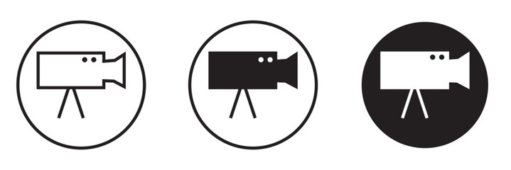 Poster - Video call icon set. Video camera related icons.