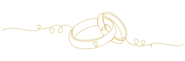 Poster - continuous line wedding ring ...