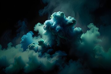 Wall Mural - blue sky with white cloud background Generative AI