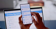 © Andrey Popov - Online Banking On Mobile Phone And Laptop. Digital Ecommerce