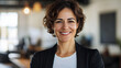 © john - Portrait of sincerely smiling middle aged elegant small business owner, female company manager, happy beautiful mature female manager