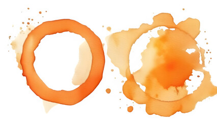 Wall Mural - Orange watercolor ring