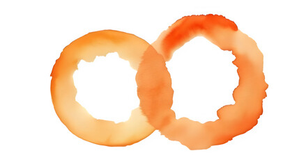 Wall Mural - Orange watercolor ring