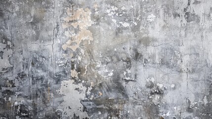 Canvas Print - Weathered gray concrete wall background with space for design.