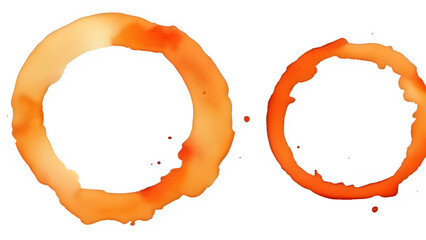 Wall Mural - Orange watercolor ring