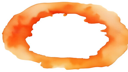 Wall Mural - Orange watercolor ring