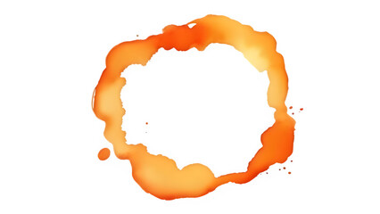 Wall Mural - Orange watercolor ring