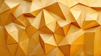 Poster - Abstract Gold Geometric Pattern of Interlocking Triangles