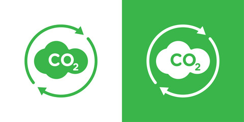 co2 gas carbon dioxide icon Symbol mark in filled style