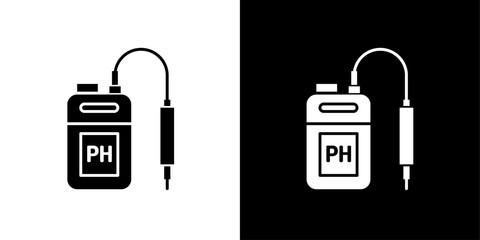 Wall Mural - Ph Meter Icon Symbol mark in filled style