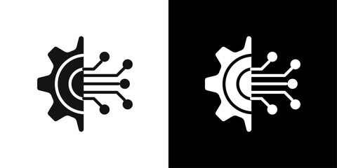 technology icon Symbol mark in filled style