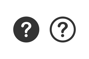 Wall Mural - question mark problem label illustration in 2 variations. faq help button. vector icons in flat styl
