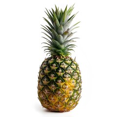 Wall Mural - Fresh Whole Pineapple Isolated on White