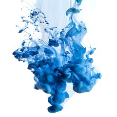 Poster - Blue Ink Abstract Swirl