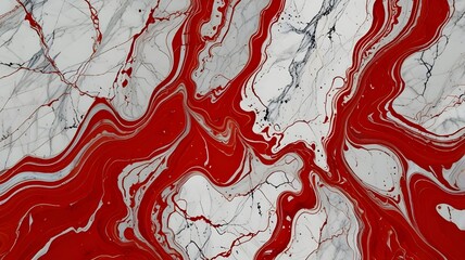 Wall Mural - marble abstract red white gold black blue