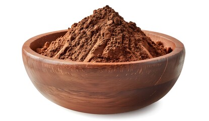 Wall Mural - Cocoa Powder in Wooden Bowl