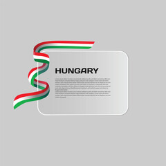 Wall Mural - Hungary day with glass morphism banner design